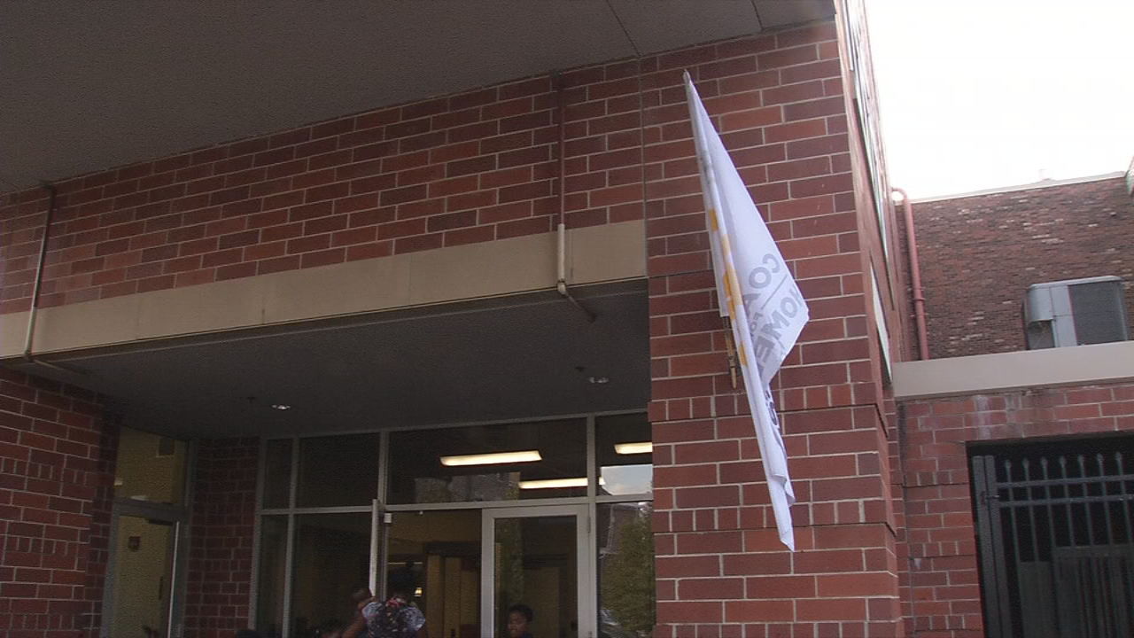 homeless white flag